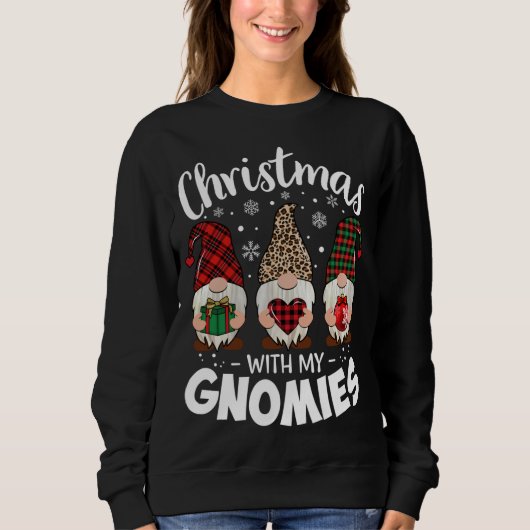 Kerstmis met mijn Gnomie Leopard leraar Gnome Buf Trui (Voorkant)