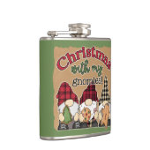 Kerstmis met mijn Gnomies Adult Stocking Stuffer Heupfles (Rechts)