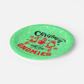 Kerstmis met mijn Gnomies - Funny Red Green7" Papieren Bordje (Gekanteld)