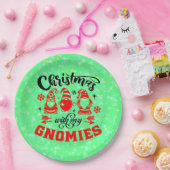 Kerstmis met mijn Gnomies - Funny Red Green 9" Papieren Bordje (Feest)