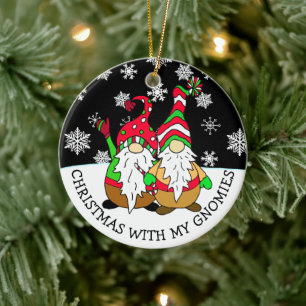 Kerstmis met mijn Gnomies Keramisch Ornament