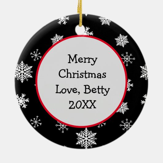 Kerstmis met mijn Gnomies Keramisch Ornament (Achterkant)