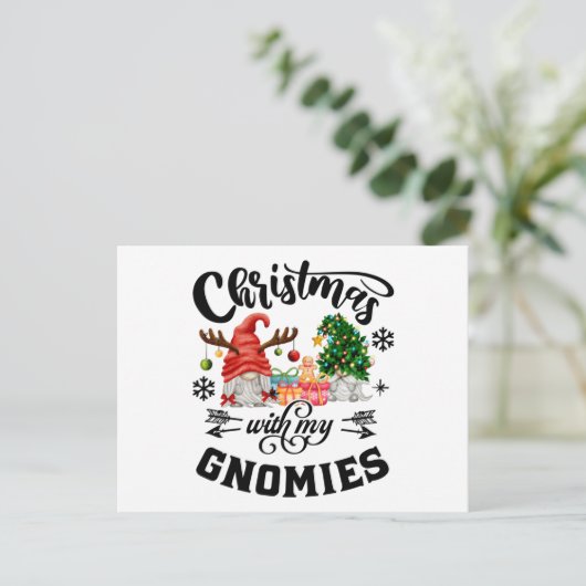 Kerstmis met mijn Gnomies-kerst Briefkaart (Staand voorkant)