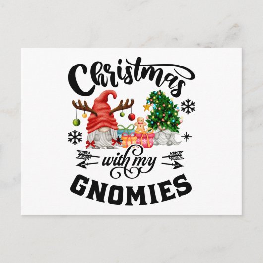 Kerstmis met mijn Gnomies-kerst Briefkaart (Voorkant)
