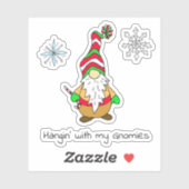 Kerstmis met mijn Gnomies Sticker (Vel)
