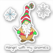 Kerstmis met mijn Gnomies Sticker (Voorkant)