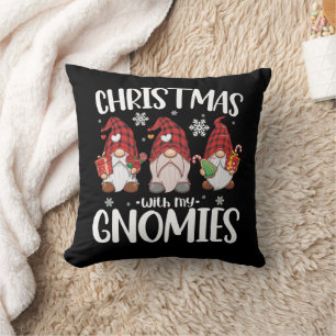 Kerstmis met mijn kabouters Buffalo rood geruit ka Kussen