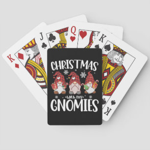 Kerstmis met mijn kabouters Buffalo rood geruit ka Pokerkaarten