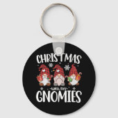 Kerstmis met mijn kabouters Buffalo rood geruit ka Sleutelhanger (Voorkant)
