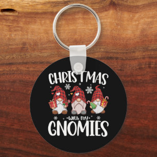 Kerstmis met mijn kabouters Buffalo rood geruit ka Sleutelhanger