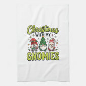 Kerstmis Met Mijn Kabouters Kabouter Ontwerp Theedoek (Verticaal)
