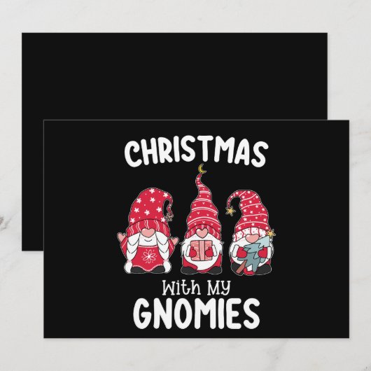 Kerstmis met mijn kabouters vakantie kabouter kaart (Voorkant / Achterkant)