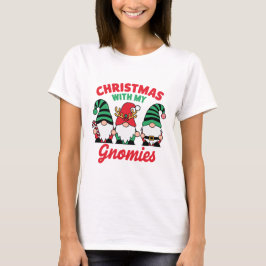 Kerstmis met mijn kaboutertjes Grappige Mooie Kers T-shirt