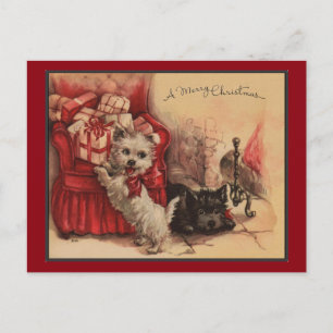 Kerstmis met mijn Puppies Feestdagenkaart