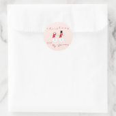Kerstmis Met Mijn Sneeuwman | Leuke Kerststicker Ronde Sticker (Tas)
