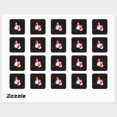 Kerstmis Met Mijn Sneeuwman | Leuke Kerststicker Vierkante Sticker (Vel)