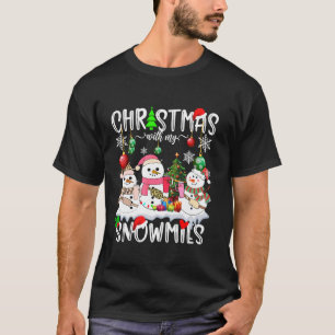 Kerstmis met mijn Snowmies Santa Familie Xmas Bouj T-shirt