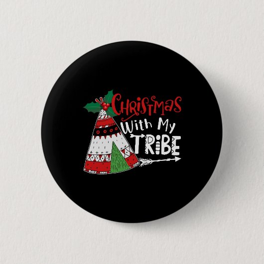 Kerstmis met mijn stam ronde button 5,7 cm (Voorkant)
