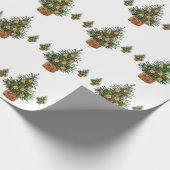 Kerstmis met minimale feestdagen Eenvoudig landnum Cadeaupapier (Hoek)