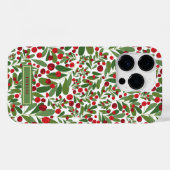 Kerstmis met Mistletoe en Hollyberries Case-Mate iPhone Case (Achterkant (horizontaal))
