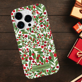 Kerstmis met Mistletoe en Hollyberries Case-Mate iPhone 14 Pro Hoesje