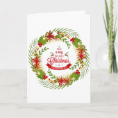 Kerstmis met Mistletoe Feestdagen Kaart (Voorkant)