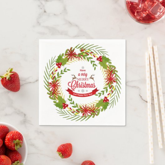 Kerstmis met Mistletoe Servetten (Insitu)