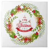 Kerstmis met Mistletoe Tegeltje (Voorkant)