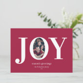 Kerstmis met moderne aangepaste gezinsfoto feestdagenkaart (Staand voorkant)