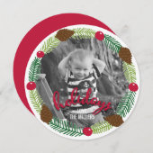 Kerstmis met moderne feestdag fotokaart feestdagenkaart (Voorkant / Achterkant)