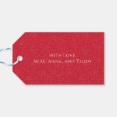 Kerstmis met moderne fotokalligrafie cadeaulabel (Achterkant Horizontaal)