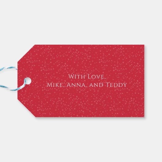 Kerstmis met moderne fotokalligrafie cadeaulabel (Achterkant Horizontaal)