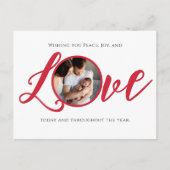 Kerstmis met moderne fotokalligrafie feestdagenkaart (Voorkant)