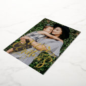 Kerstmis met moderne kalligrafie foto folie feestdagenkaart (Gedraaid)