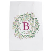 Kerstmis met monogram medium cadeauzakje (Achterkant)