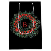 Kerstmis met monogram medium cadeauzakje (Achterkant)