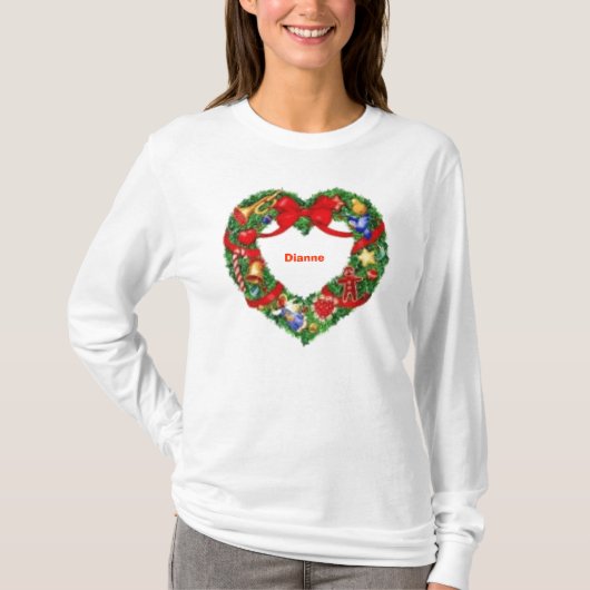 Kerstmis met monogrammed-dames top (Voorkant)