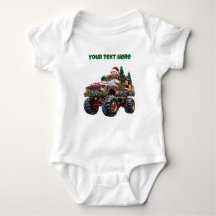 Kerstmis met monstertruck – aanpasbaar babybody
