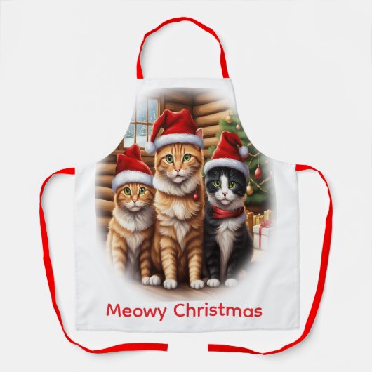 Kerstmis met Mooie Kittens Schort (Voorkant)