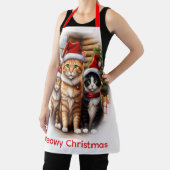 Kerstmis met Mooie Kittens Schort (Insitu)