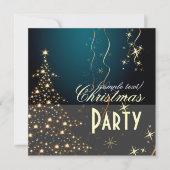 Kerstmis met mousserende kerstboom/feestuitnodigin kaart (Voorkant)