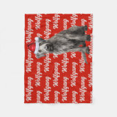 Kerstmis met naam patroon voor Wolfhound hond Fleece Deken (Voorkant)