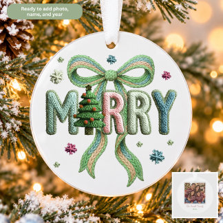 Kerstmis met namaakborduurwerk ornament