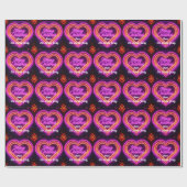 Kerstmis met neon verpersoonlijkt cadeaupapier (Vlak)