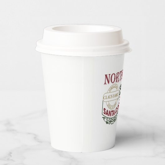 Kerstmis met Noordpool Papieren Bekers (Rechts)