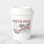 Kerstmis met Noordpool Papieren Bekers (Voorkant)