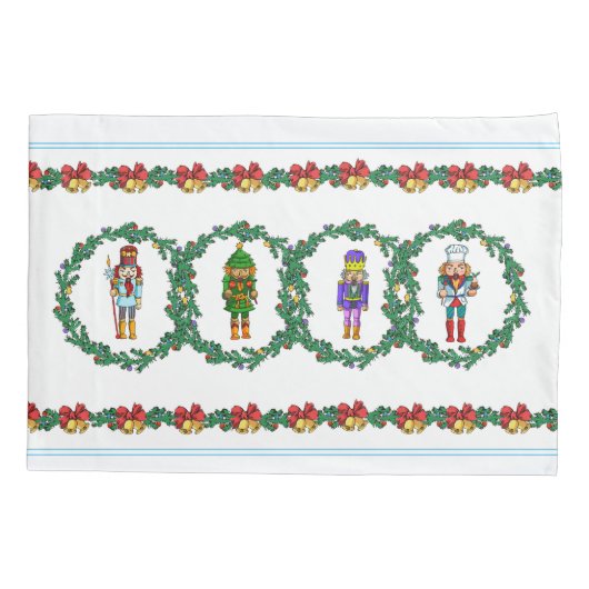 Kerstmis met Nutcrackers Speelgoed Soldier Kussensloop (Achterkant-Links)