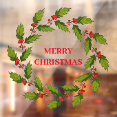 Kerstmis met ontwerpvenster raamsticker (Vel 2)