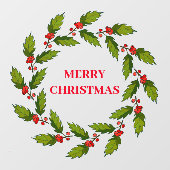 Kerstmis met ontwerpvenster raamsticker (Vel)