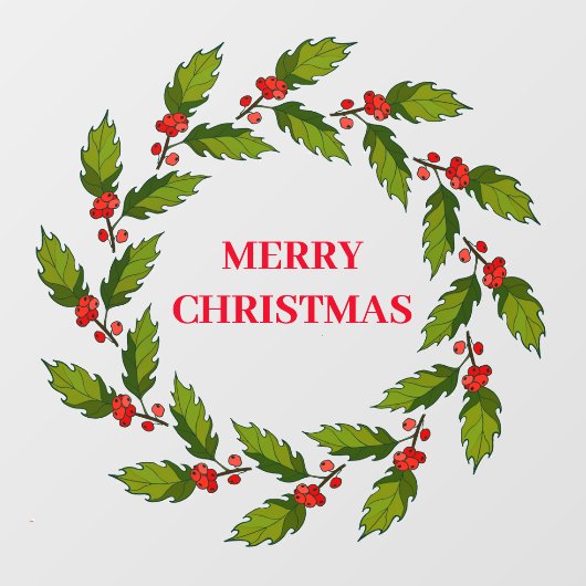 Kerstmis met ontwerpvenster raamsticker (Vel)